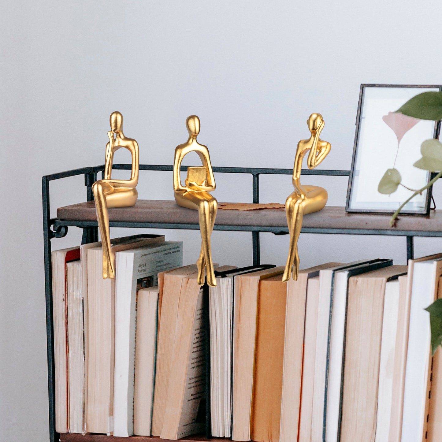 odern Golden Bookshelf Decor Set of 3