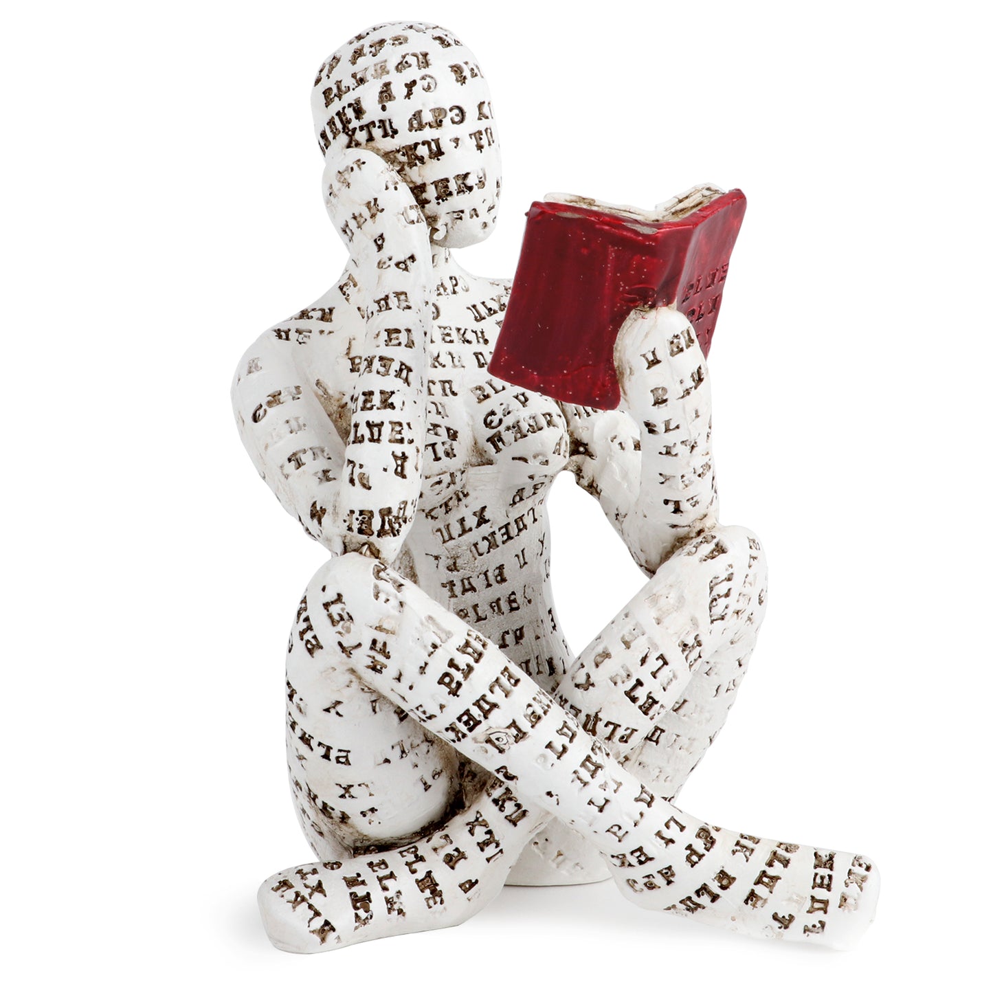 Reading Women Figurine Sculpture Thinker Statue