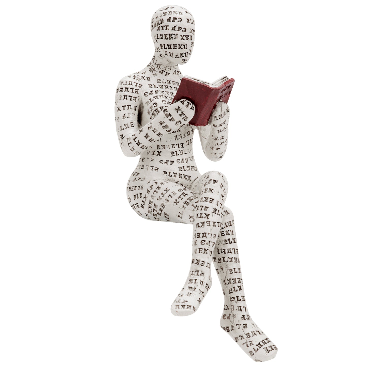 Reading Women Figurine Sculpture Thinker Statue