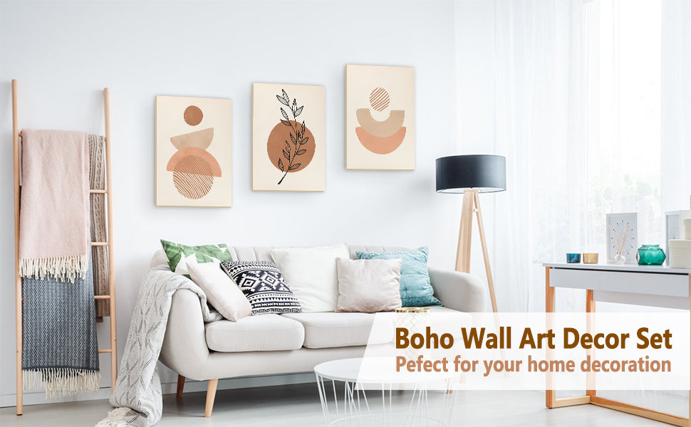 Boho Minimalist Wall Art Set 3