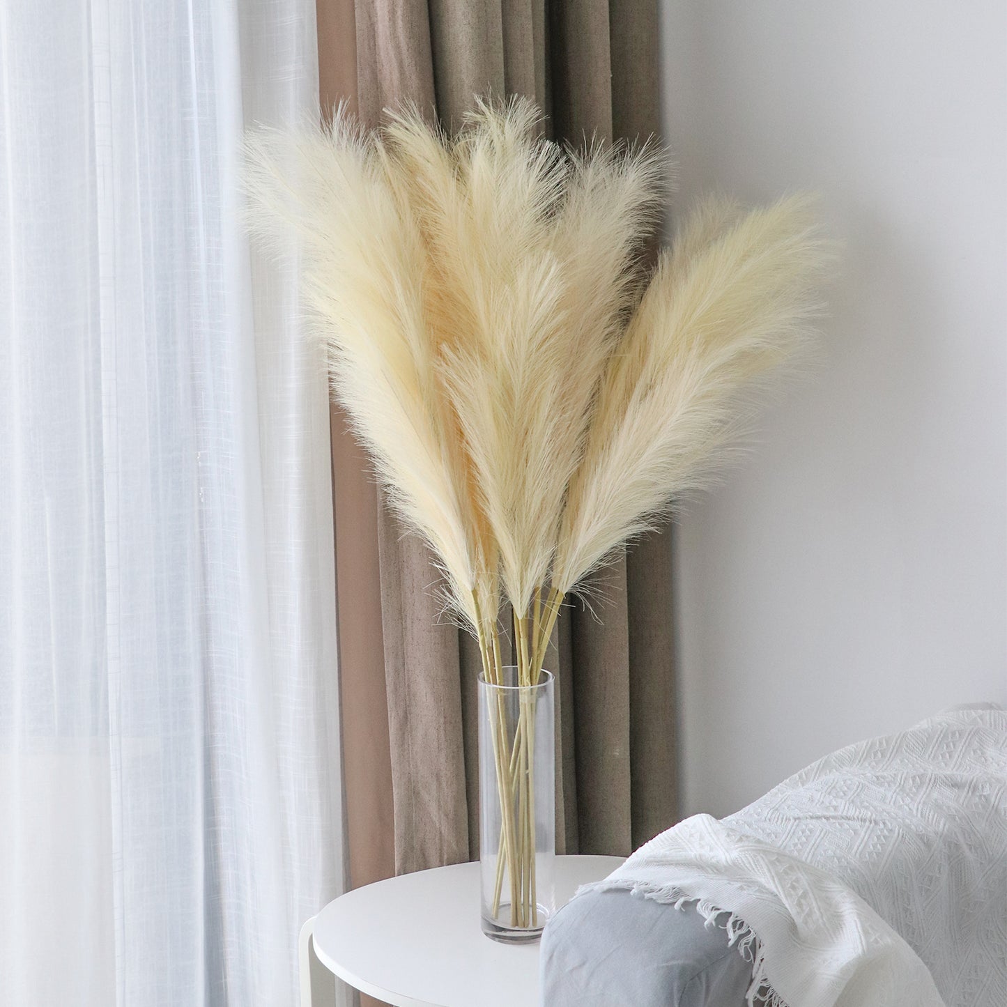 8 PCS Faux Pampas Grass Decor Tall