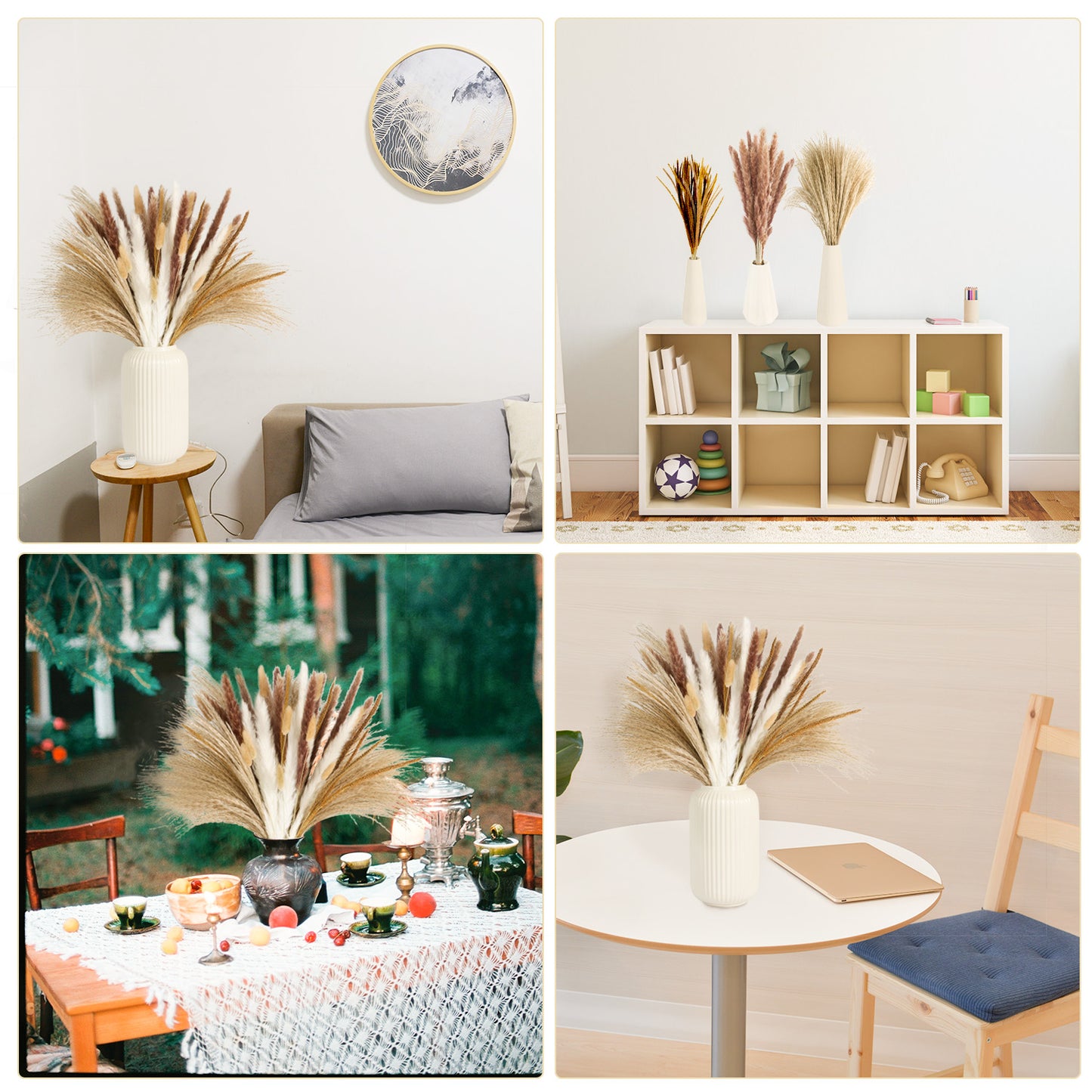 120Pcs Dried Pampas Grass Decor