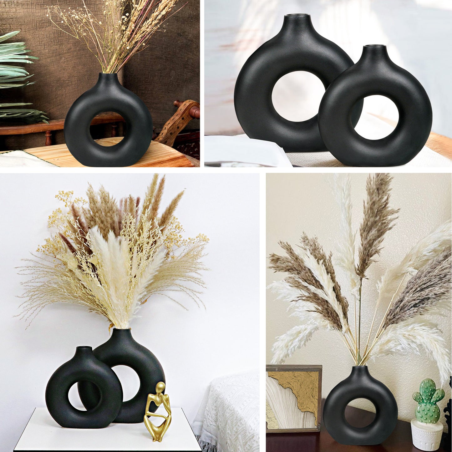 Black Ceramic Vase